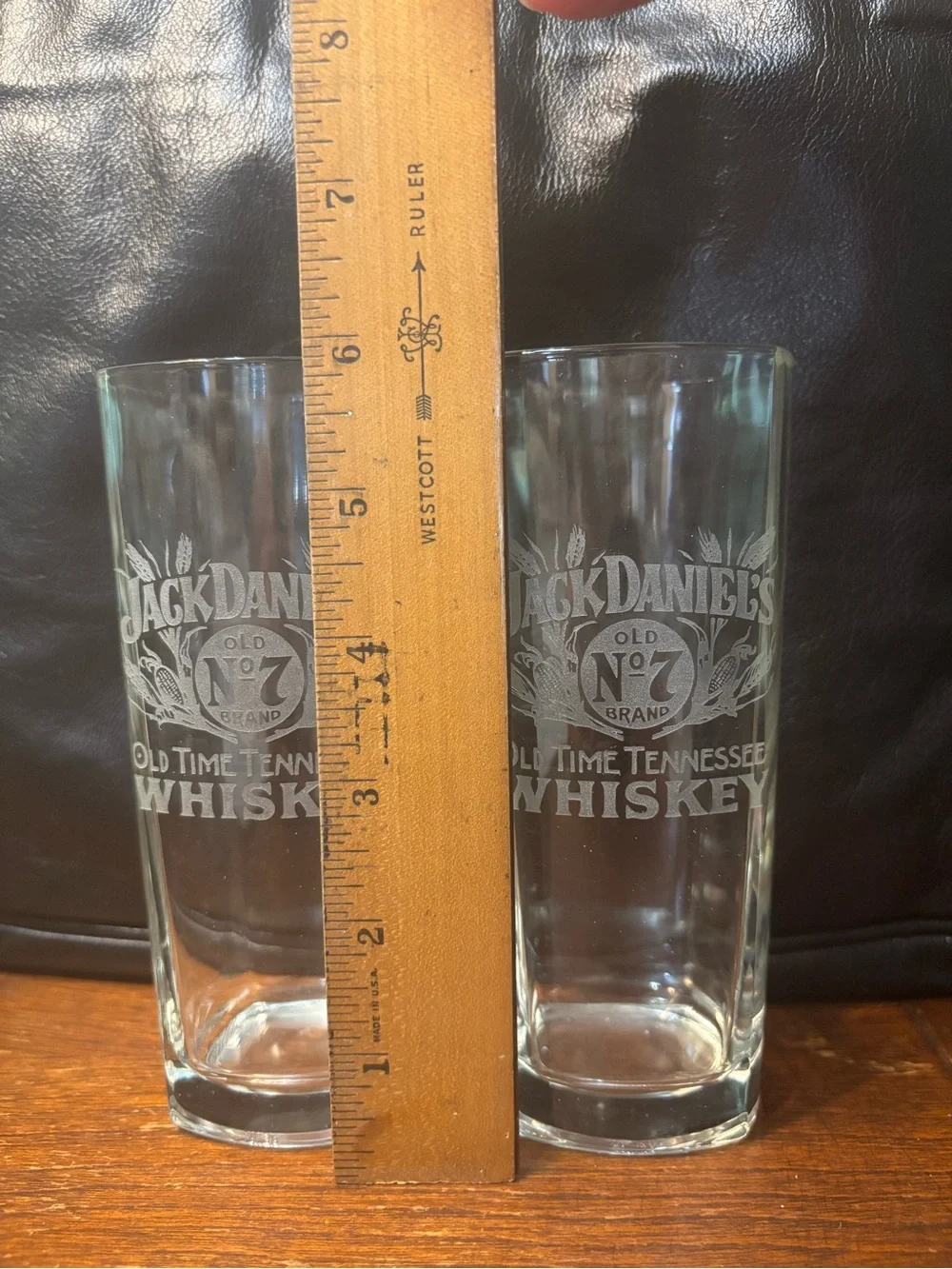 Vintage Fenton Jack Daniel’s Etched Highball Glasses- set of 2